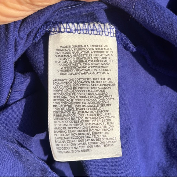 The North Face men’s XL long sleeve purple and silver 100% cotton tee shirt EUC - Picture 7 of 8